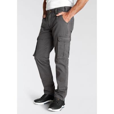 Cargohose MAN'S WORLD, Herren, Gr. 52, N-Gr, grau, Obermaterial: 100% Baumwolle, unifarben, bequem lang, Hosen Cargohose, mit aufgesetzten Taschen, Topseller