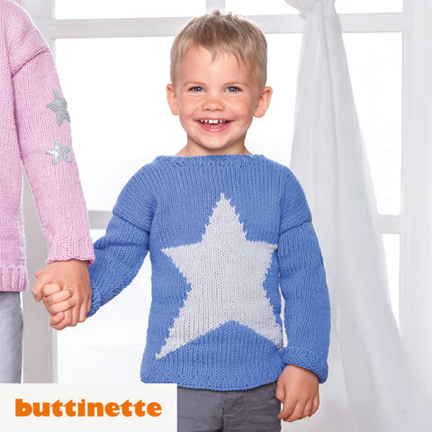 Strickanleitung – Jungenpullover mit Stern aus Woll Butt Lisa