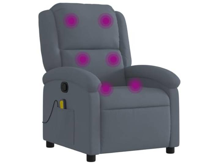 vidaXL Massagesessel Dunkelgrau Samt