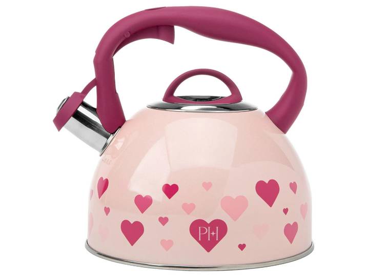 Paris Hilton Teekessel Paris Hilton, Rosa, Metall, Herz, 1,9 l,1900 ml, für alle Herdarten geeignet, Geschirr, Kannen & Karaffen, Teekannen