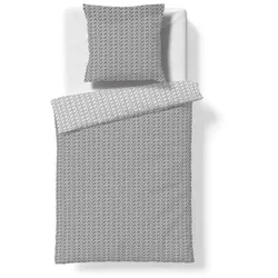 fleuresse Bettwäsche Black Premium 135 x 200 cm Damast Grau