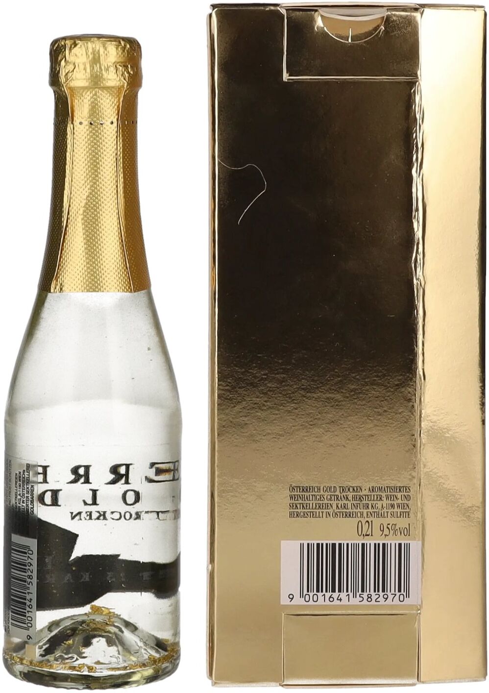 Wein- und Sektkellerei Inführ Österreich Gold - mit 23 Karat Blattgold 9,5% Vol. 0,2l in Geschenkbox