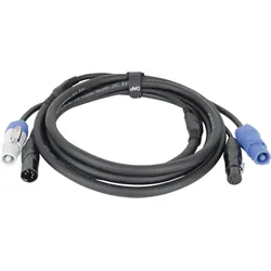 DAP FP21 Hybrid Cable - Power Pro & 5-pin XLR - DMX / Power 3 m - schwarze Ummantelung