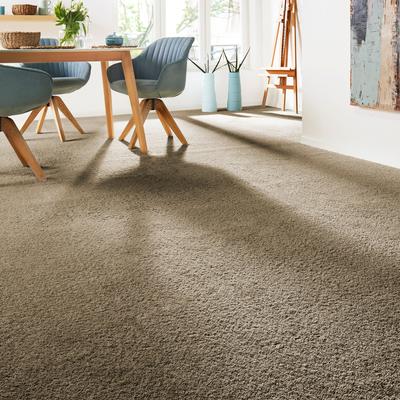 Teppichboden ANDIAMO "Verona, Velours, Gesamthöhe 6 mm, Made in Belgium", braun, B:400cm L:450cm, Kunstfaser, Teppiche, Uni Farben, Breite 400 cm oder 500 cm, strapazierfähig, pflegeleicht