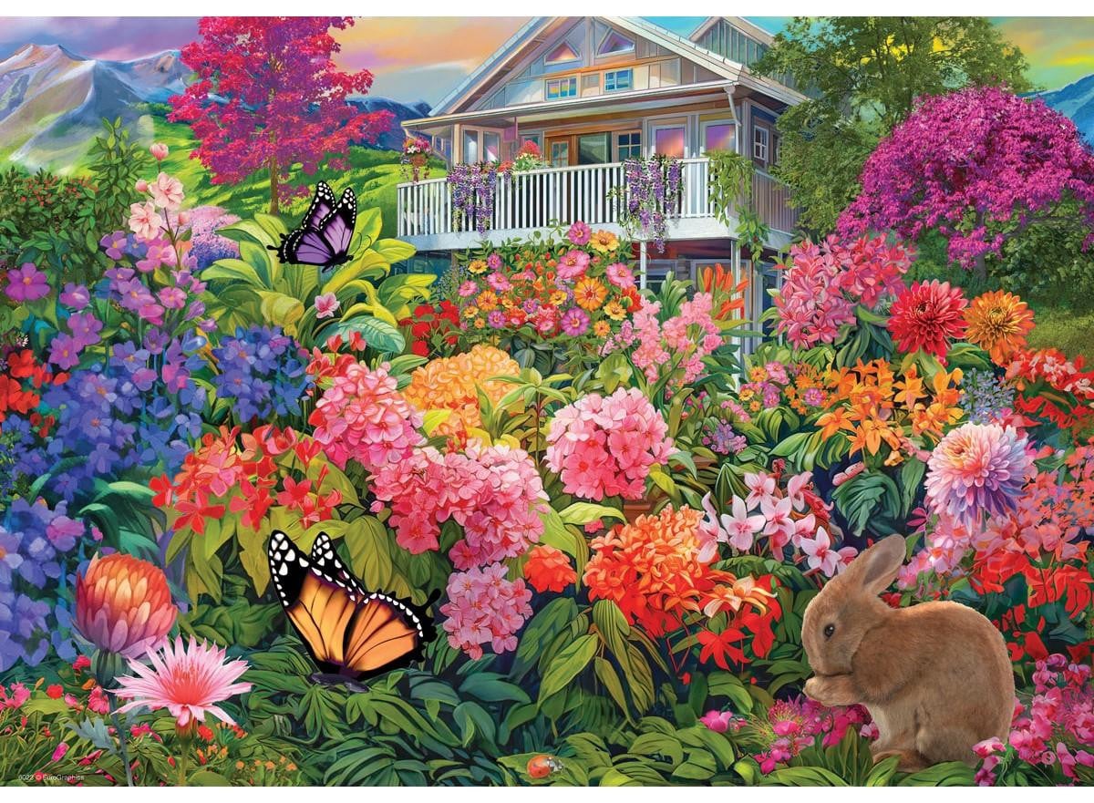 Eurographics Puzzel Konijnen in de tuin Häschen - Chris Bigelow - 104 stukjes