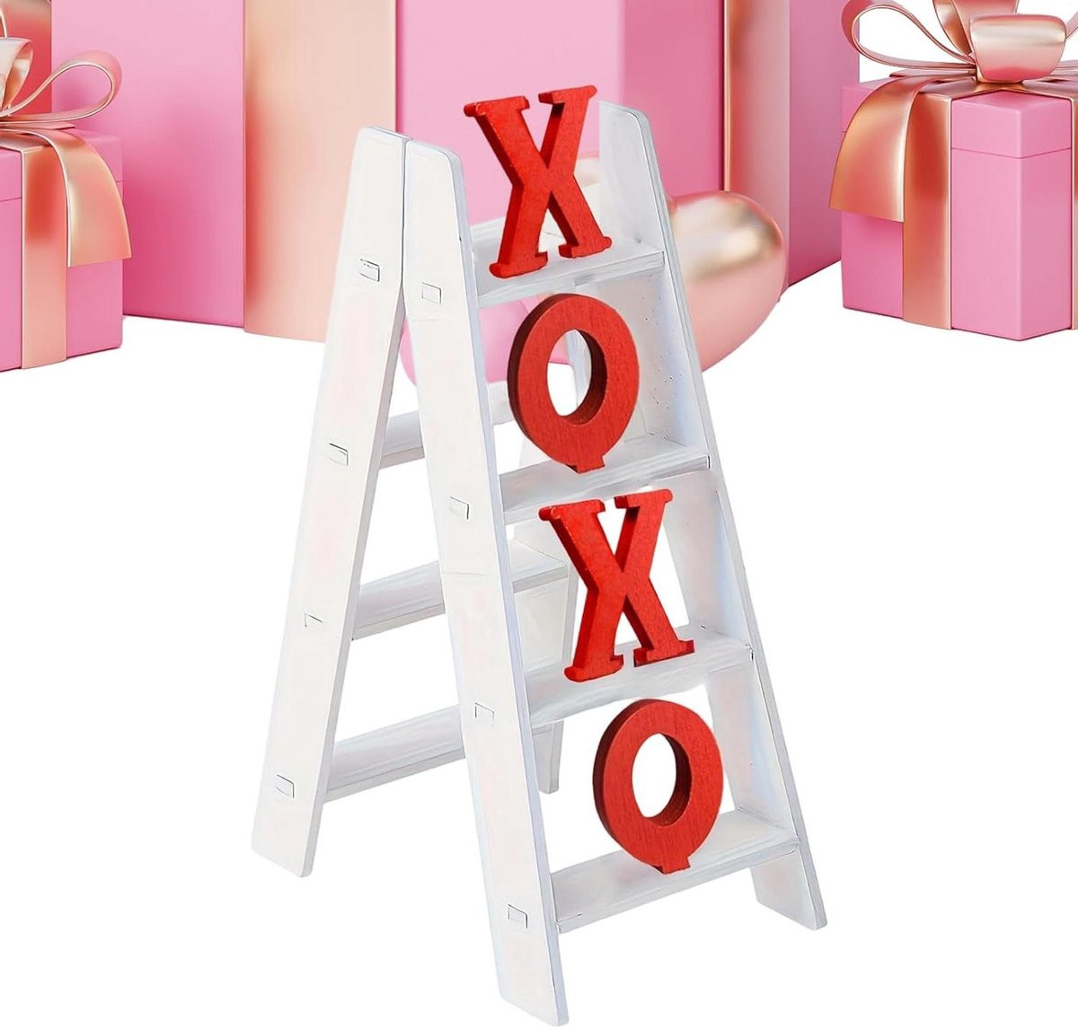 Houten Ladder Decoratie voor Tafelblad - Houtkleur - 17 x 8 cm