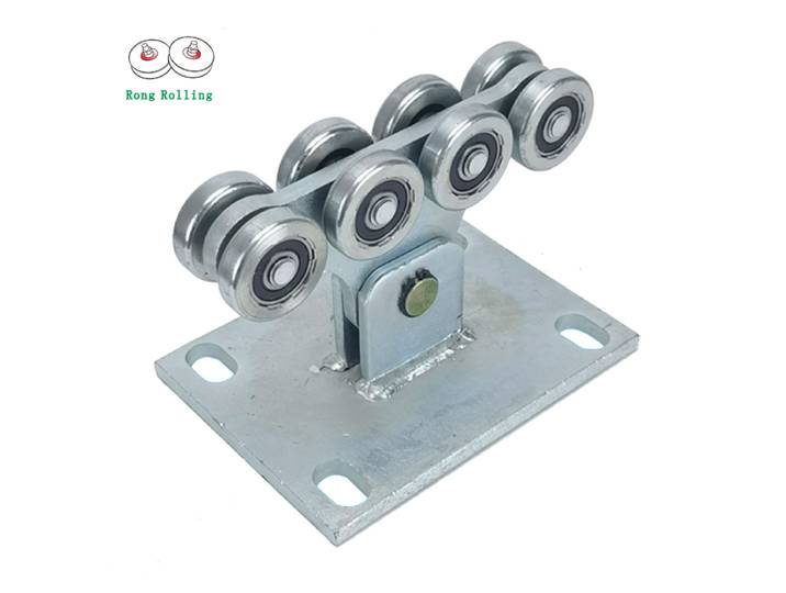 2 roulettes cantilever pour portail coulissant avec 8 roues, roulettes de portail coulissant, roulettes de chariot de portail cantilever réglables.