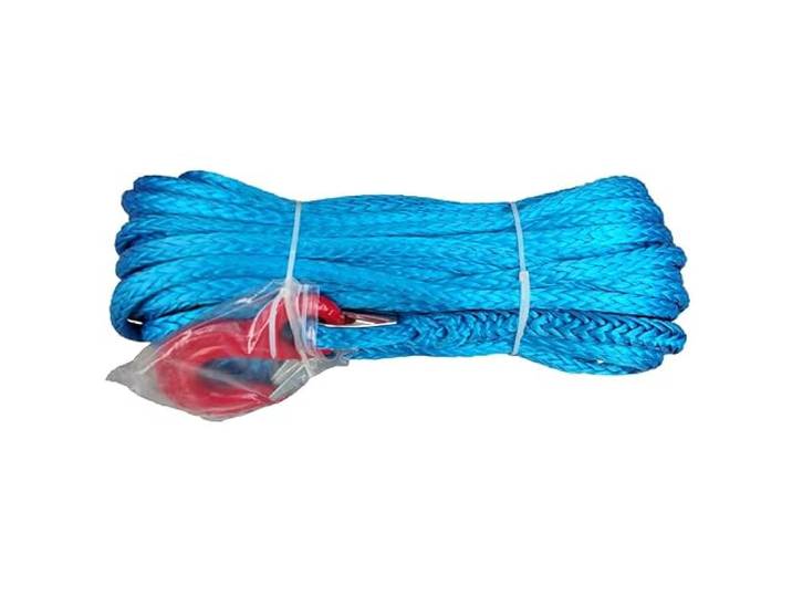 Abschleppseil, 12 mm x 50 m, UHMWPE-Faser, synthetisches Windenseil mit Haken for ATV/UTV/4WD/4X4/OFFROAD(Blue)