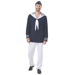 buttinette Shirt "Matrose" für Herren, dunkelblau