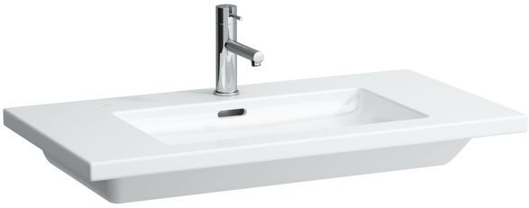 LAUFEN Living Square Waschtisch 8164330001471 90x48cm, Überlauf, Hahnloch, beidseitig schneidbar