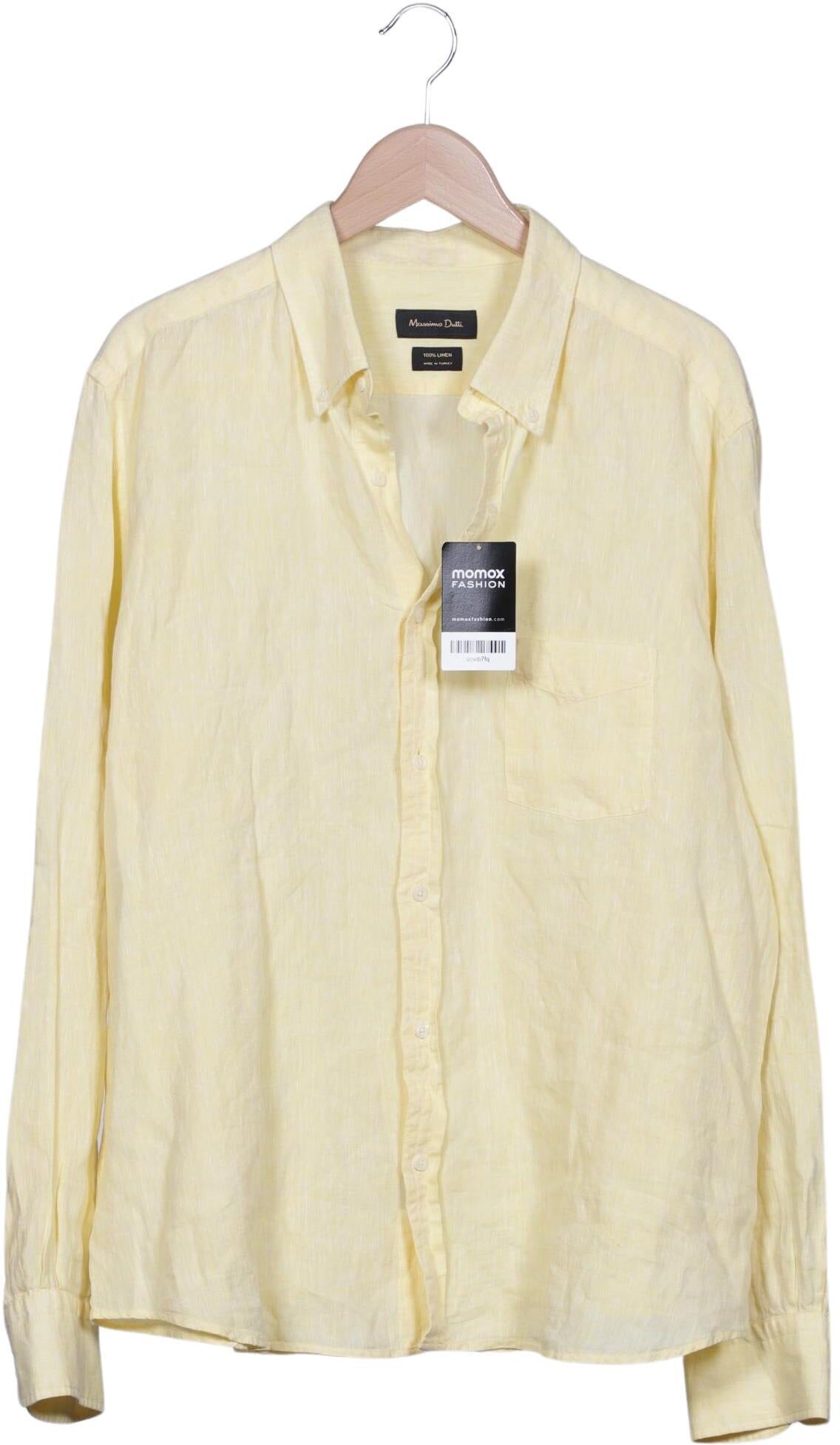 Massimo Dutti Herren Hemd, Gelb, Gr. Xxl, Leinen - Second Hand