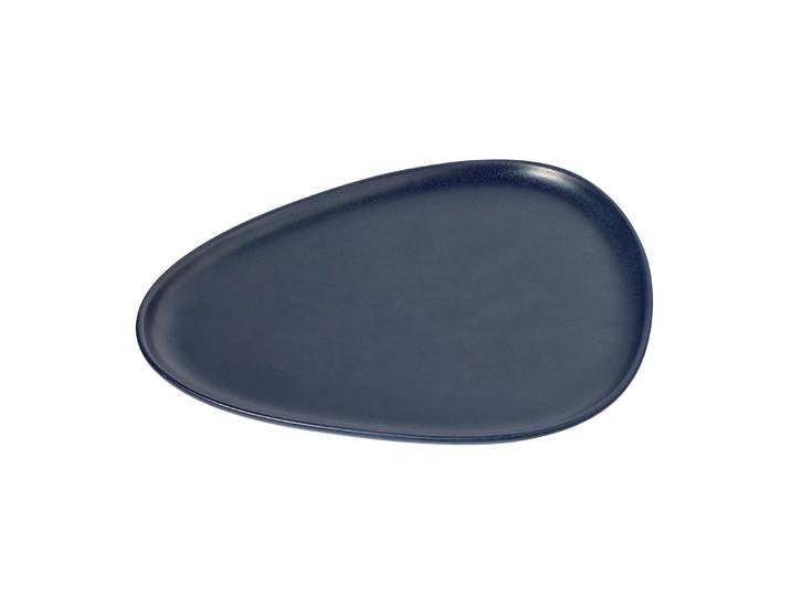 LIND DNA Assiette Curve Stoneware 26x30 cm Navy blue