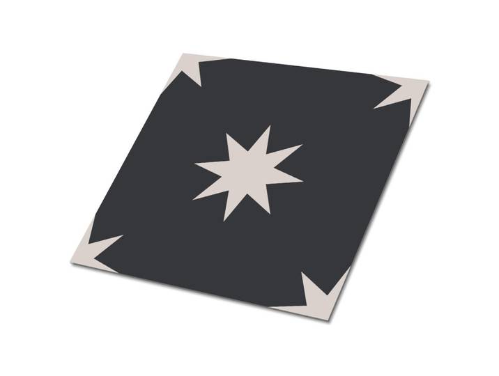 SELBSTKLEBENDE Wandfliesen 9 Stück 30x30 cm - Ein Stern im Quadrat