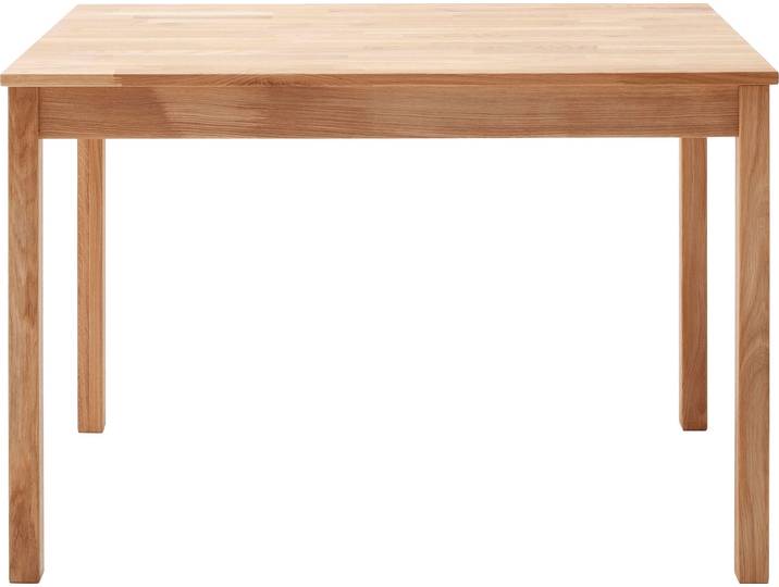 Esstisch MCA LIVING Alfons , braun (wildeiche, wildeiche, wildeiche), B:110cm H:76cm T:70cm, Tische, Esstisch, Massivholztisch in Wildeiche geölt, belastbar bis 50 kg