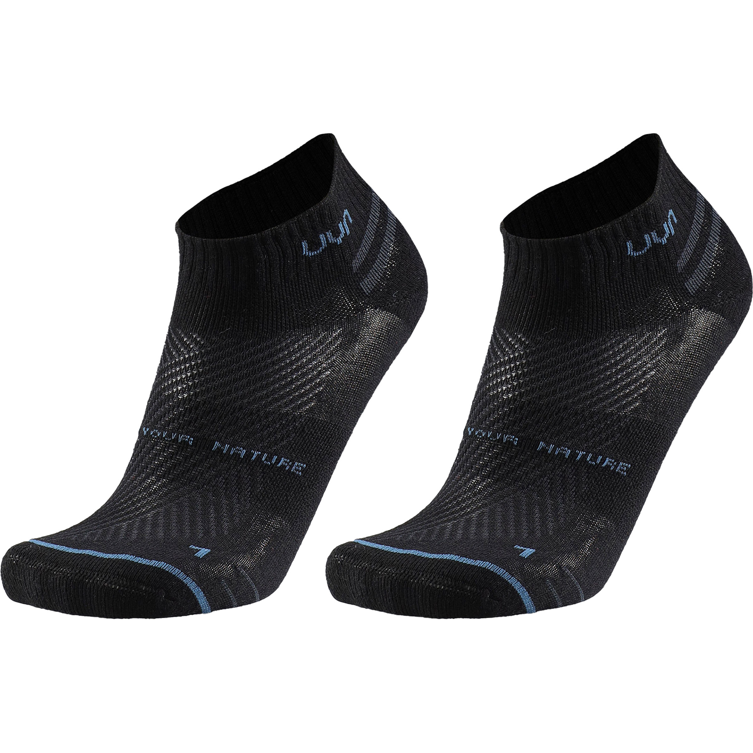 Uyn All Around Low Cut 2er Pack Freizeitsocken schwarz Größe 35 Lifestyle Hautfreundlich