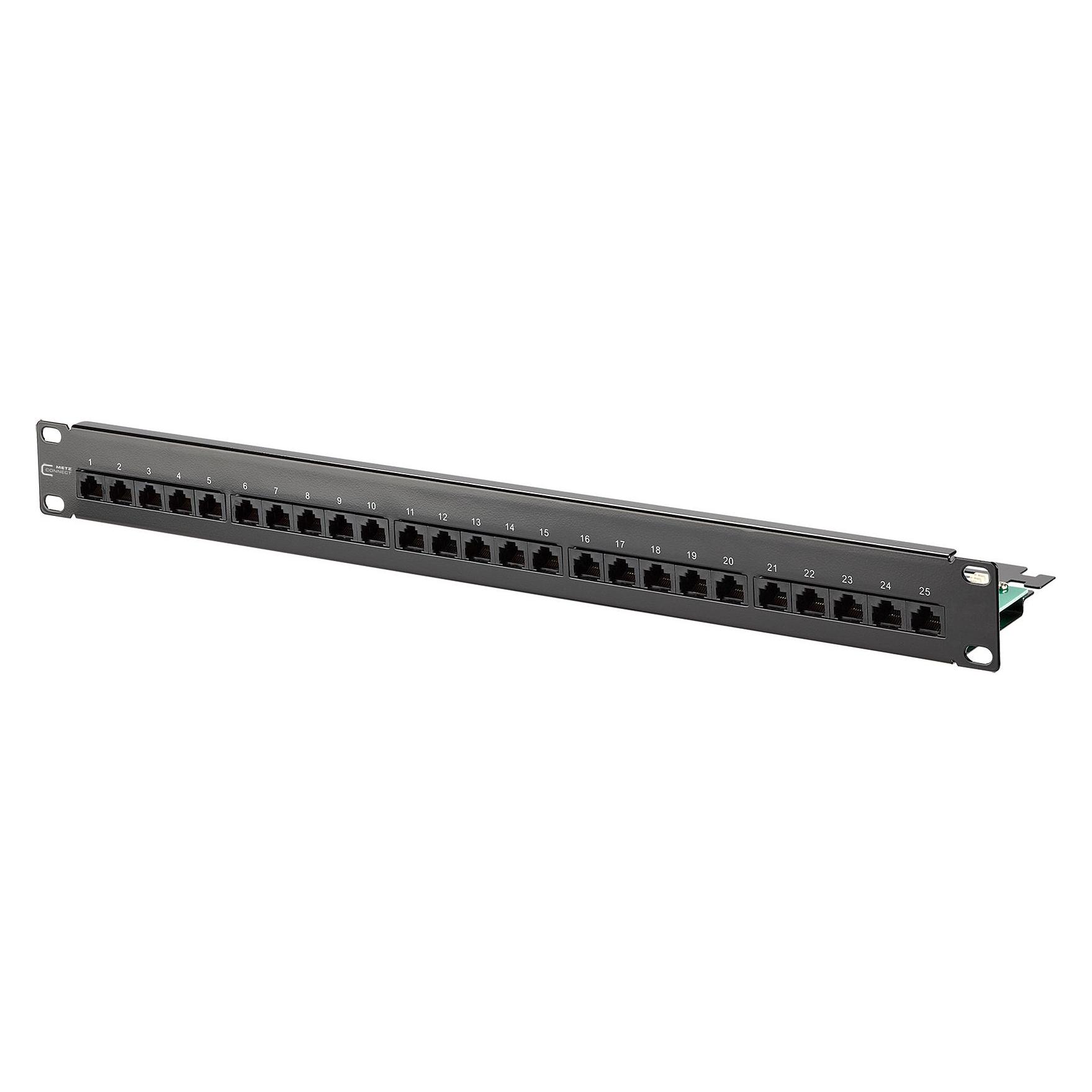 Metz Connect 130814-0203-E - Cat3 - Schwarz - Stahl - Rackeinbau - 1U (130814-0203-E)