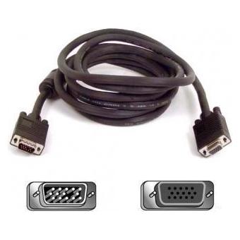 Logo Video-Verlängerungskabel VGA-Stecker (D-sub) - VGA-Buchse (D-sub), 2m, grau, Blister, EOL (2 m) (56527920)