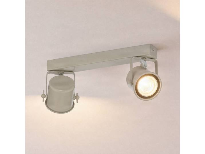Deckenspot Canico, zweiflammig, creme Canico Argon, dimmbar, creme / amber, für Wohn- / Esszimmer, Metall, Modern