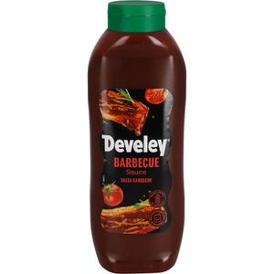 Develey BBQ-Sauce Salsa Barbecue, ohne Konservierungsstoffe, in der Dosierflasche, 875 ml
