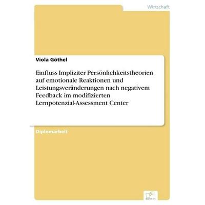 Einfluss Impliziter Persönlichkeitstheorien auf emotionale Reaktionen und Leistungsveränderungen nach negativem Feedback im modifizierten