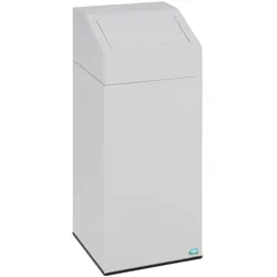 PROREGAL Selbstlöschender Wertstoffsammler "Restmüll" | 82 Liter, HxBxT 89x38x38cm | Verzinkter Stahl | Grau | Mülleimer Abfalleimer Müllkorb