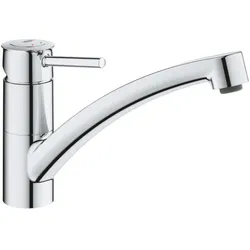 GROHE BauClassic 30575000 Einhand-Spültischbatterie, niedriger Auslauf, 1/2" Chrom
