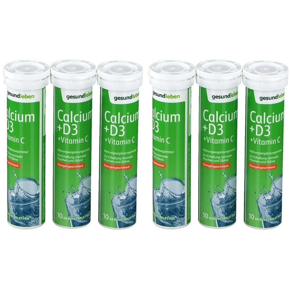 Gesund Leben Calcium 800 mg+D3+Vitamin C Br.-Tabl. 2x 2x3x10 St Brausetabletten
