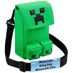 Minecraft Creeper Umhängetasche – Minecraft Schultertasche, Minecraft Merch Tasche mit Creeper Motiv