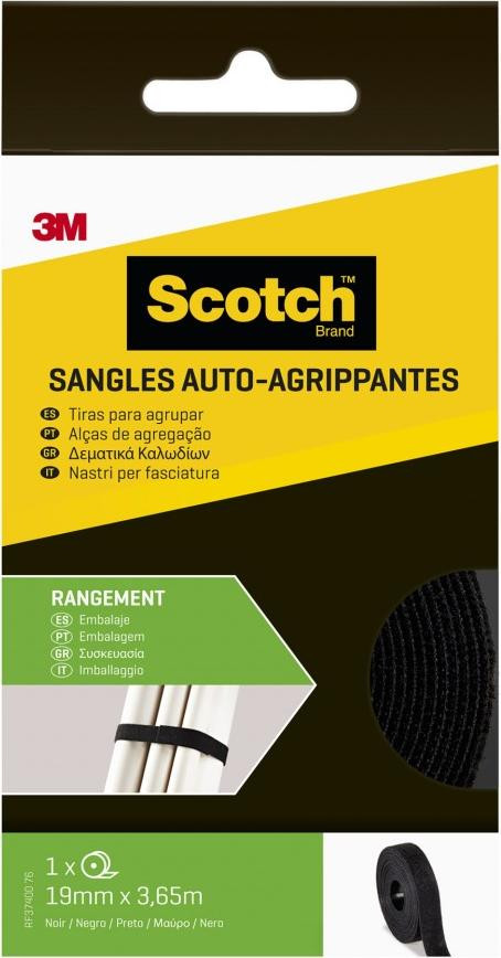 Scotch Maatwerk bundelband, 19 mm x 3,65 meter, zwart