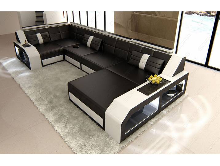 Leder Couch Arezzo U-Form