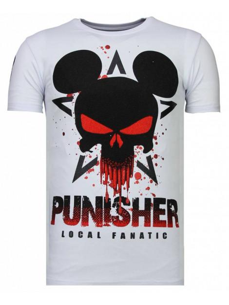 Local Fanatic Punisher mickey rhinestone t-shirt