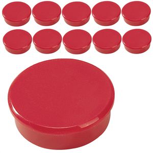 Dahle Magnete 95538-20984, rot, Ø 38 mm, Höhe 13,5 mm, 10 Stück