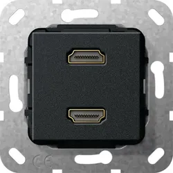 Gira 567110 HDMI 2f Kpl. Einsatz Schwarz m