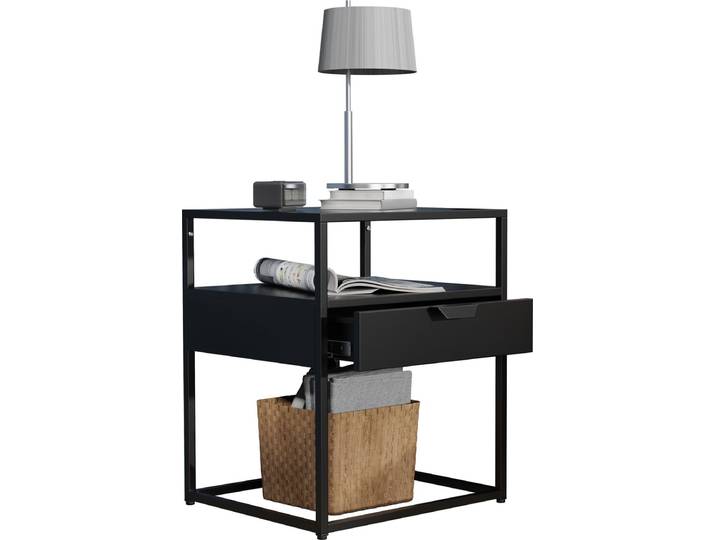 Metalen nachtkastje Bijzettafel Lade Console Nachtkastje Flokas M