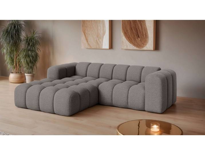 OTTO home Ecksofa KALLIE L-Form, 248 cm - OTTO. Verlässliche Qualität., Bubble Optik, moderne Steppung, hoher Sitzkomfort