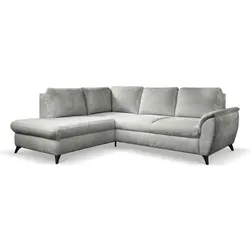 Ecksofa Geneva Stoff Grau Hellgrau