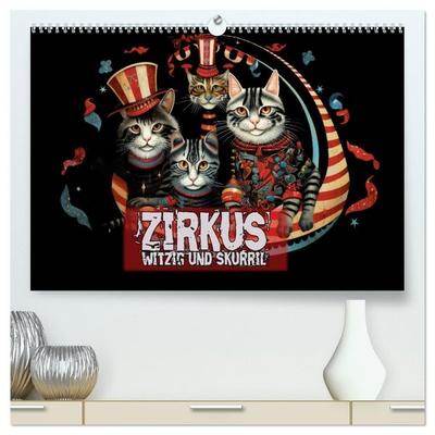 Zirkus Witzig und skurril (hochwertiger Premium Wandkalender 2027 DIN A2 quer), Kunstdruck in Hochglanz
