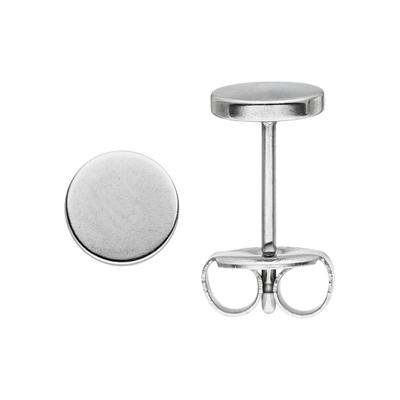 Paar Ohrstecker JOBO, silber (edelstahlfarben), Ohrringe, Damen, 6mm, Edelstahl, STUDS Edelstahl