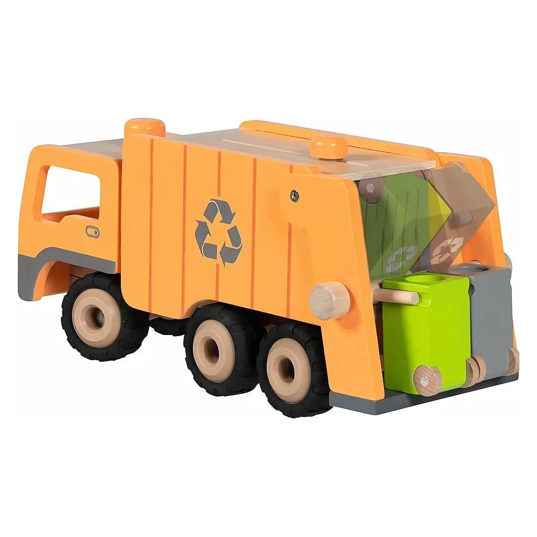 Goki Grosser Müllwagen Eco mit 2 Mülltonnen (55848)