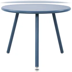 DELUKE Couchtisch NENIM - Kunststoff Blau 60x60x45 cm | Sofatisch Rund Beistelltisch Wohnzimmertisch Klein