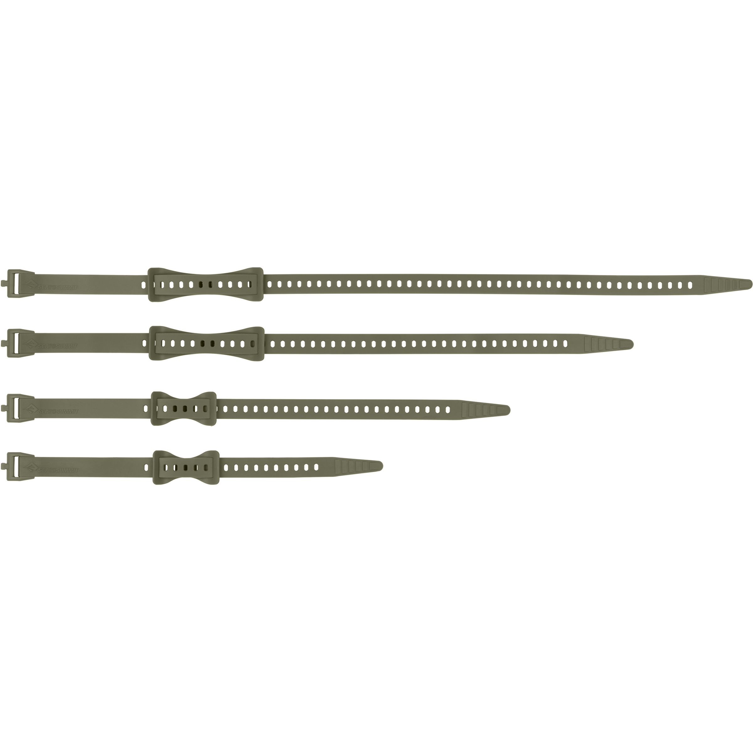 Sea to Summit Stretch-Loc Strap 4er Set Reise-Accessoires weiss Größe burnt olive Camping