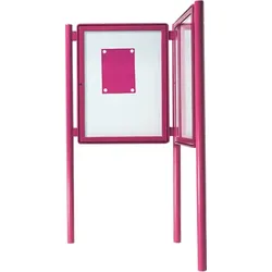 Aluvitrine Modell W6 mit Lederstruktur