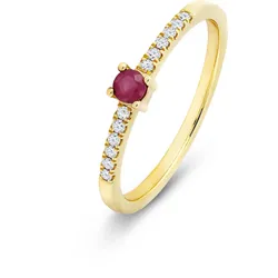 Tchibo - 585 Gold Ring - Gr. 18 - weiß
