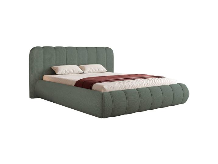 Gepolstertes Bett 160x200 cm Malunna mit Stauraum, Metallrahmen,