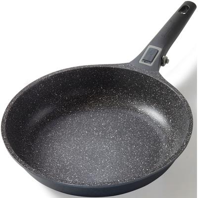 Bratpfanne STONELINE "Imagination PLUS", grau (anthrazit), H:6cm Ø:28cm, Pfannen, Bratpfanne, einzigartige Steinpartikel-Beschichtung, Induktion