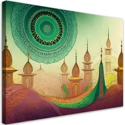WANDBILD mandala islamische stadt