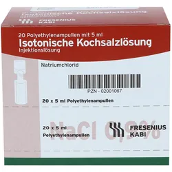 ISOTONISCHE Kochsalzlösung 0,9% Plastikampullen 20X5 ml