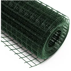 Wiltec, Gartenzaun, Maschendrahtzaun 25m 50cm 0,9mm 19x19mm Stahl Drahtgitter Volierendraht