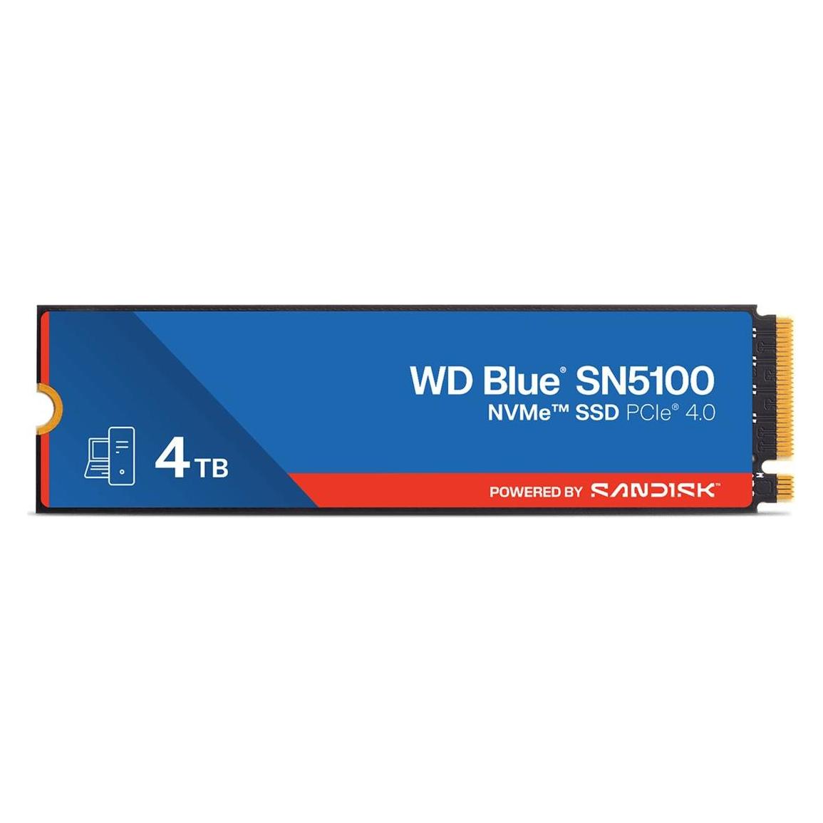 WD Blue SN5100 powered by SANDISK (4000 GB, M.2 2280) (WDS400T5B0E-00CPE0)