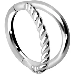 Chirurgenstahl Segmentring Clicker 2 RINGE + GEDREHT